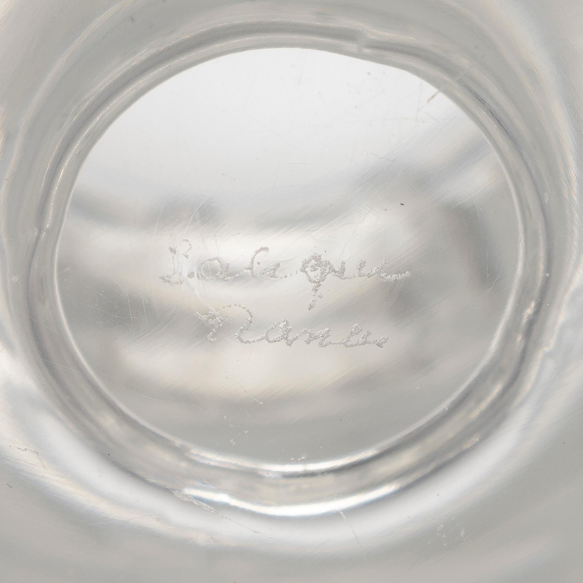 Skål, glas Lalique Frankrike.