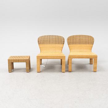 Thomas Sandell, fåtöljer, ett par samt bord, ur serien PS för IKEA 2001.