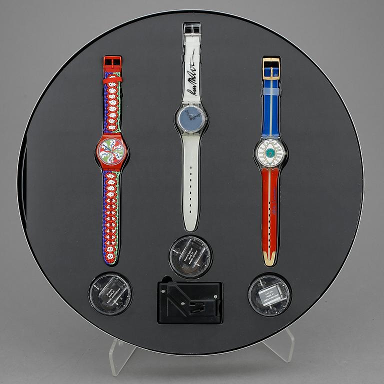 ARMBANDSUR, 3st, Swatch - Cinema Set (100 years of Cinema 1895 - 1995) numrerad 2939/5555.