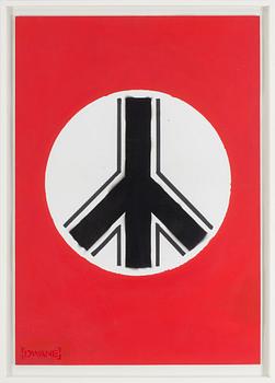 DWANE, "No sign of peace", spray on panel, 2011, signed.