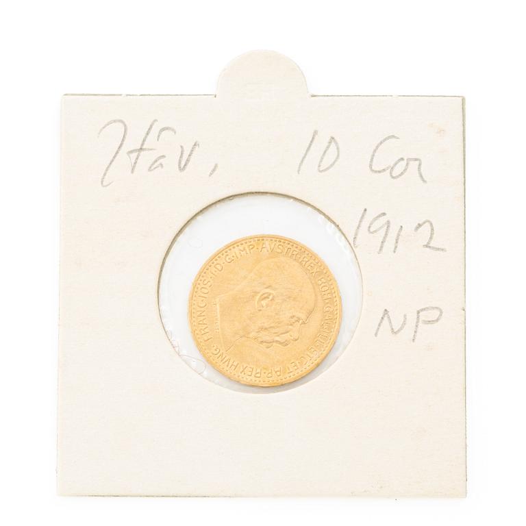 Gold coin, Austria, 10 Corona, 1912.