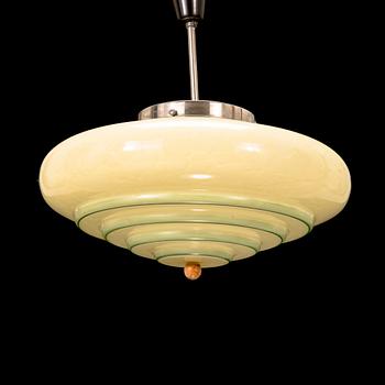 A 1930's pendant light.