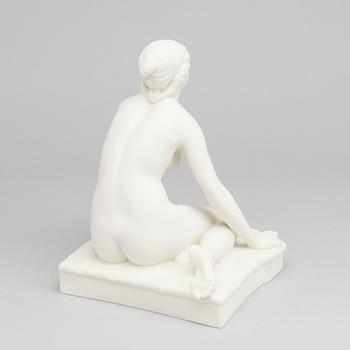 PER HASSELBERG, figurin parian Gustavsberg signerad 1912.