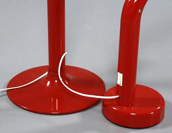 BORDSLAMPA SAMT GOLVLAMPA, "Tuben", Anders Pehrson, Ateljé Lyktan, Åhus.