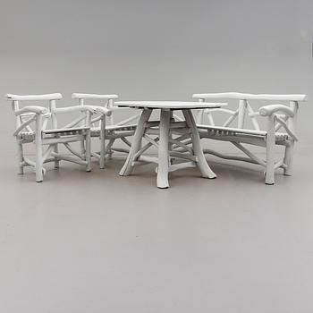 TRÄDGÅRDSGRUPP, 4 delar, 1900-tal.