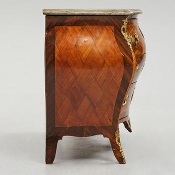 A Swedish rococo parquetry commode attributed to J. Noraeus (master in Stockholm 1769-81).