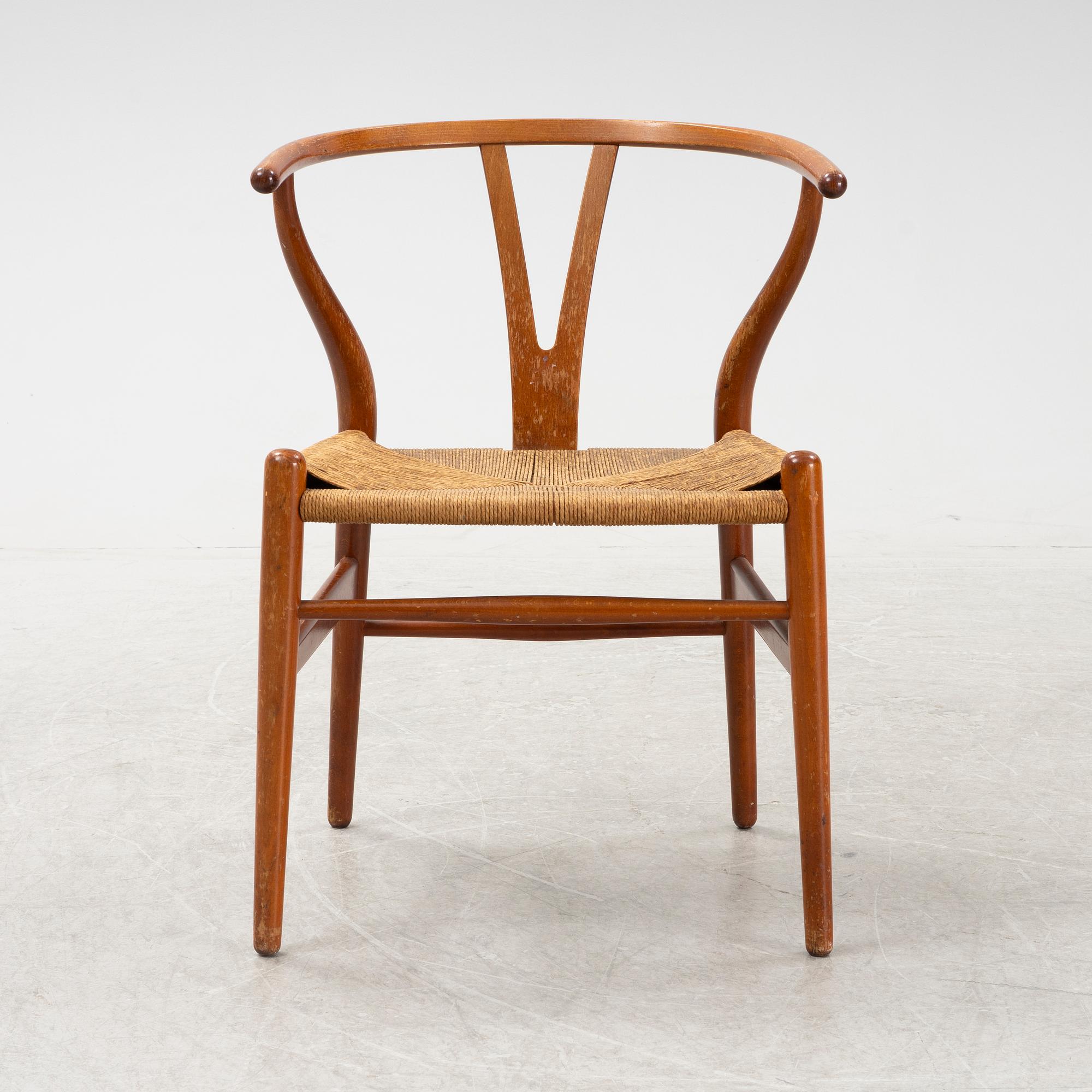 Hans J Wegner, a beech 'Y-chair' Carl Hansen & Son, Denmark.