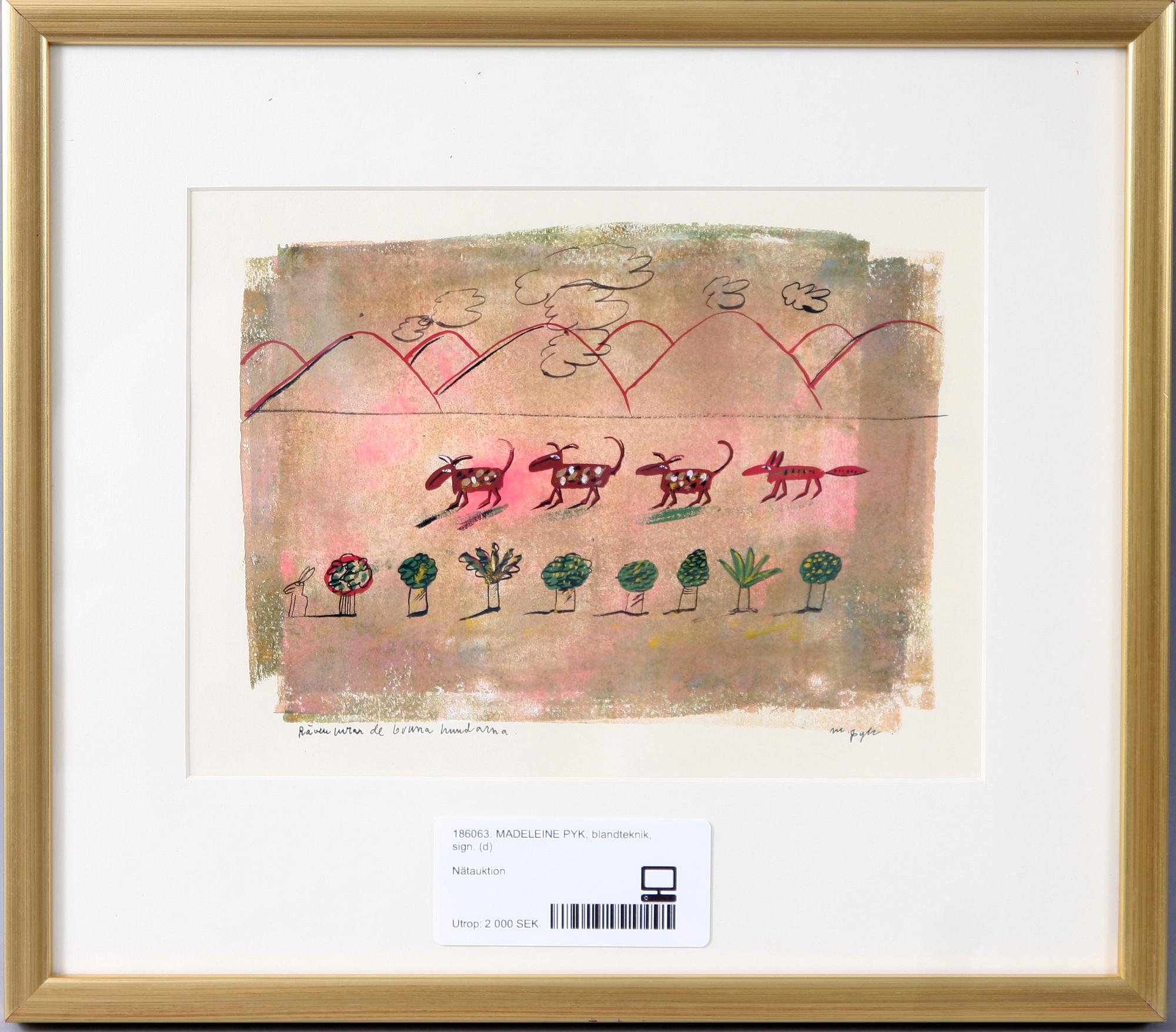 MADELEINE PYK, blandteknik, sign.