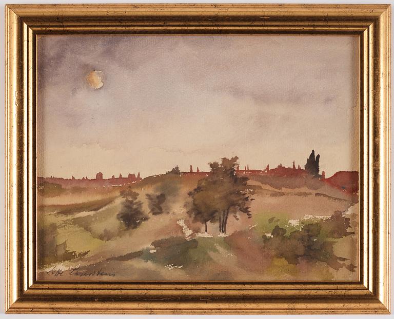 Lotte Laserstein, Landscape with city in the background.
