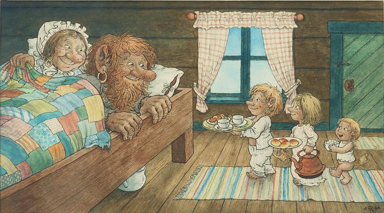 ROLF LIDBERG, water color. Signed and dated -66.