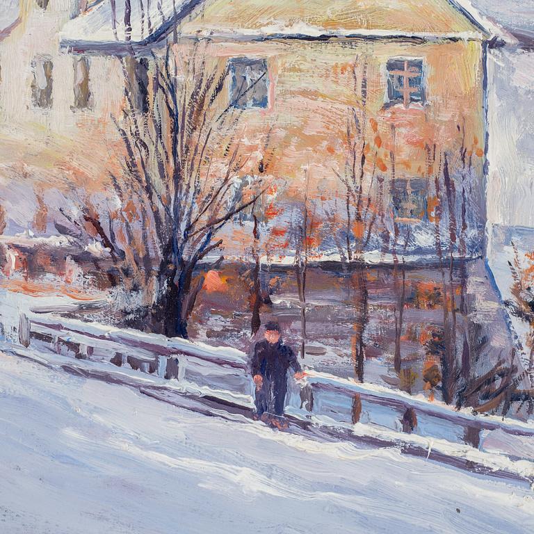 Anton Genberg, olja på duk, signerad.