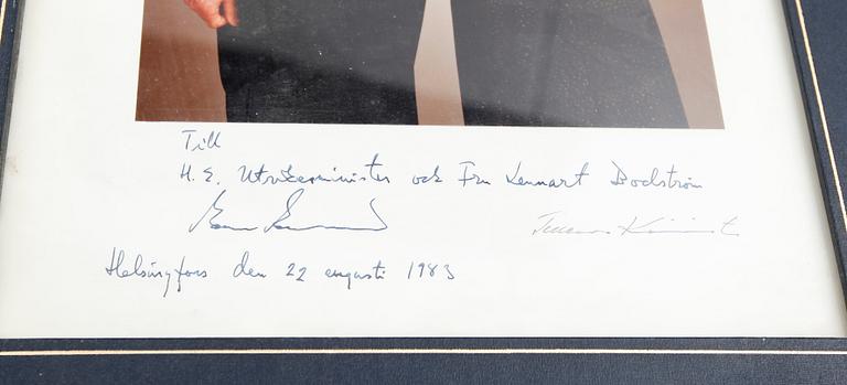 AUTOGRAFER, i tre ramar, bl a Stor-hertigen av Luxembourg.