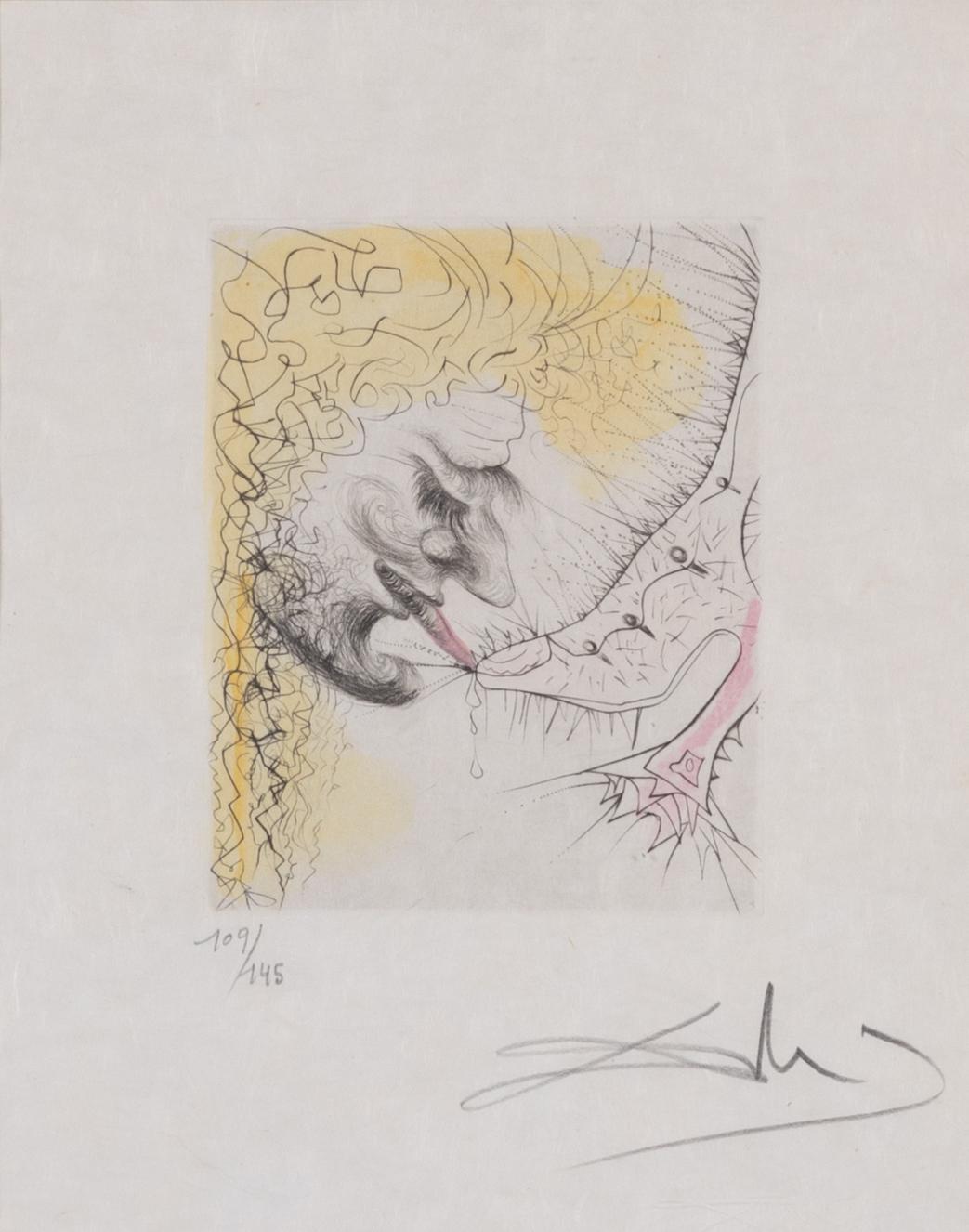 Salvador Dalí, "Homme baisant la Chaussure", from "Venus in Furs".