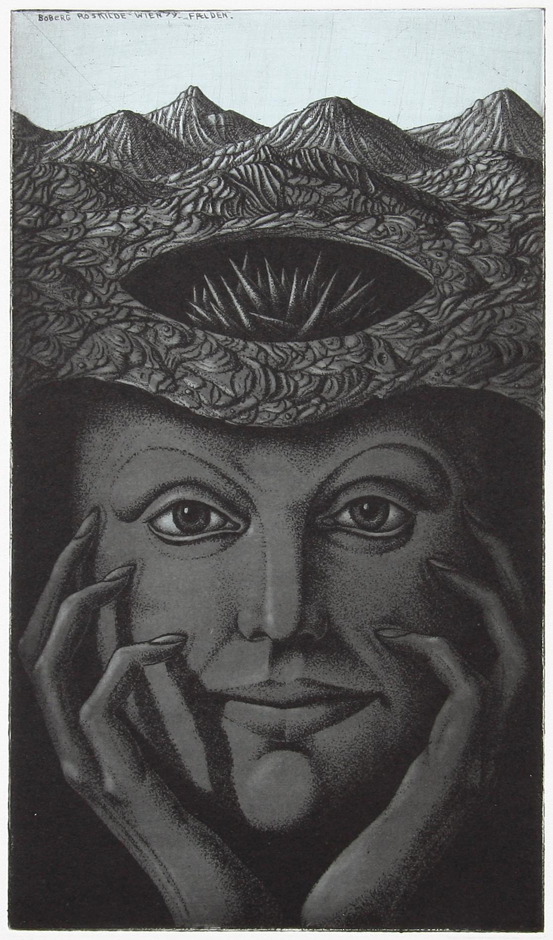 JÖRGEN BOBERG, mapp med 7 st, etsningar, sign o numr 6/130. 1979.