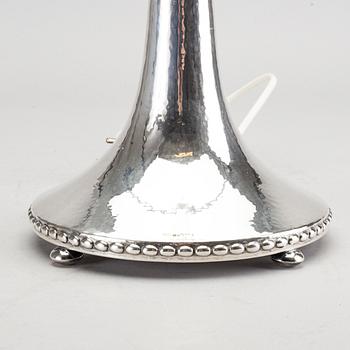 A Swedish 20th century silver table lamp mark of CG Hallberg Stockholm 1926.