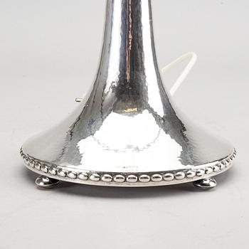 A Swedish 20th century silver table lamp mark of CG Hallberg Stockholm 1926.