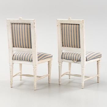 A pair of Gustavian chairs, late 18th Century.