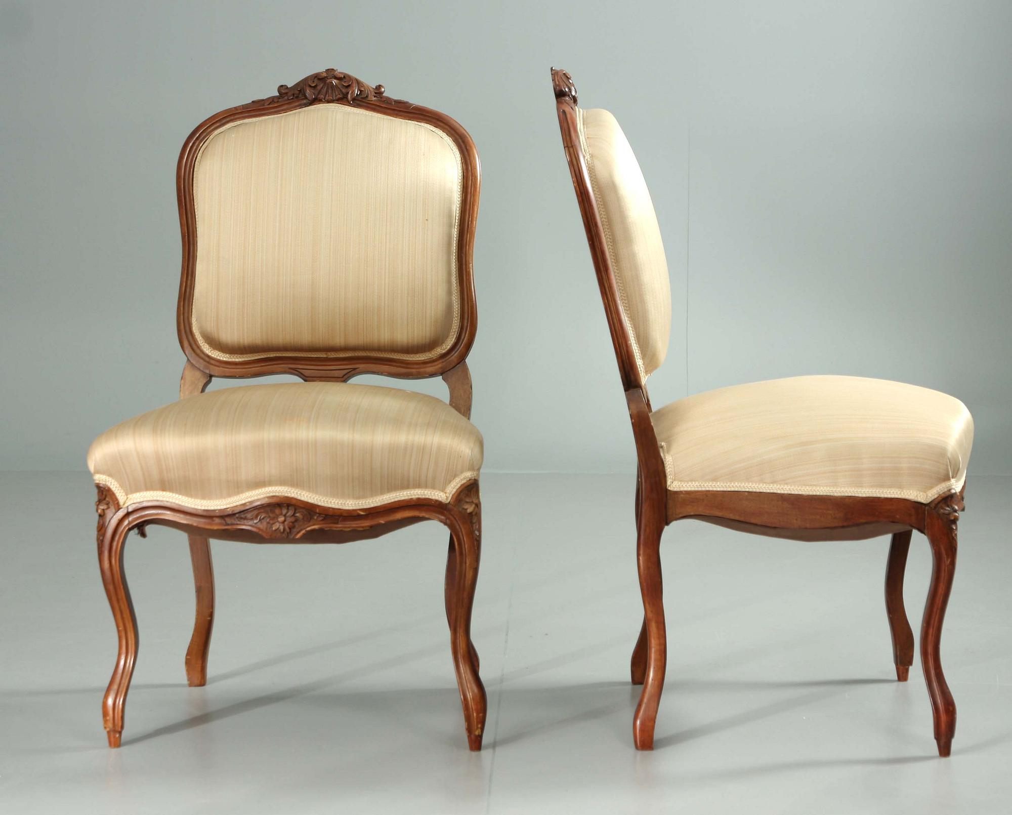 SALONGSMÖBEL, 6 delar, Louis XV-stil, 1900-tal.