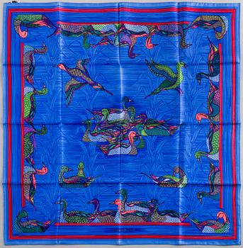 HERMÈS, scarf, "La Mare aux Canards".