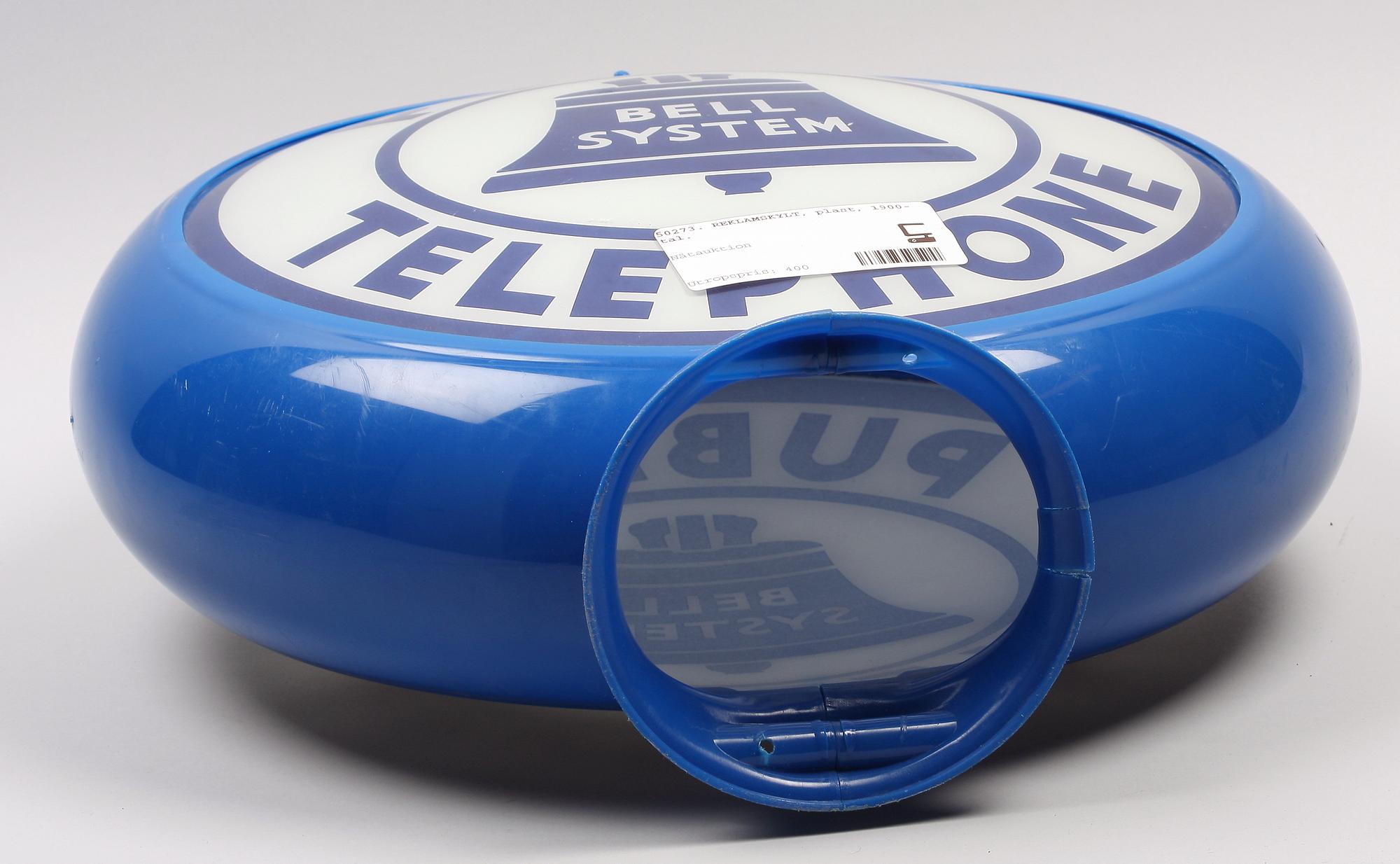 REKLAMSKYLT, plast, 1900-tal.