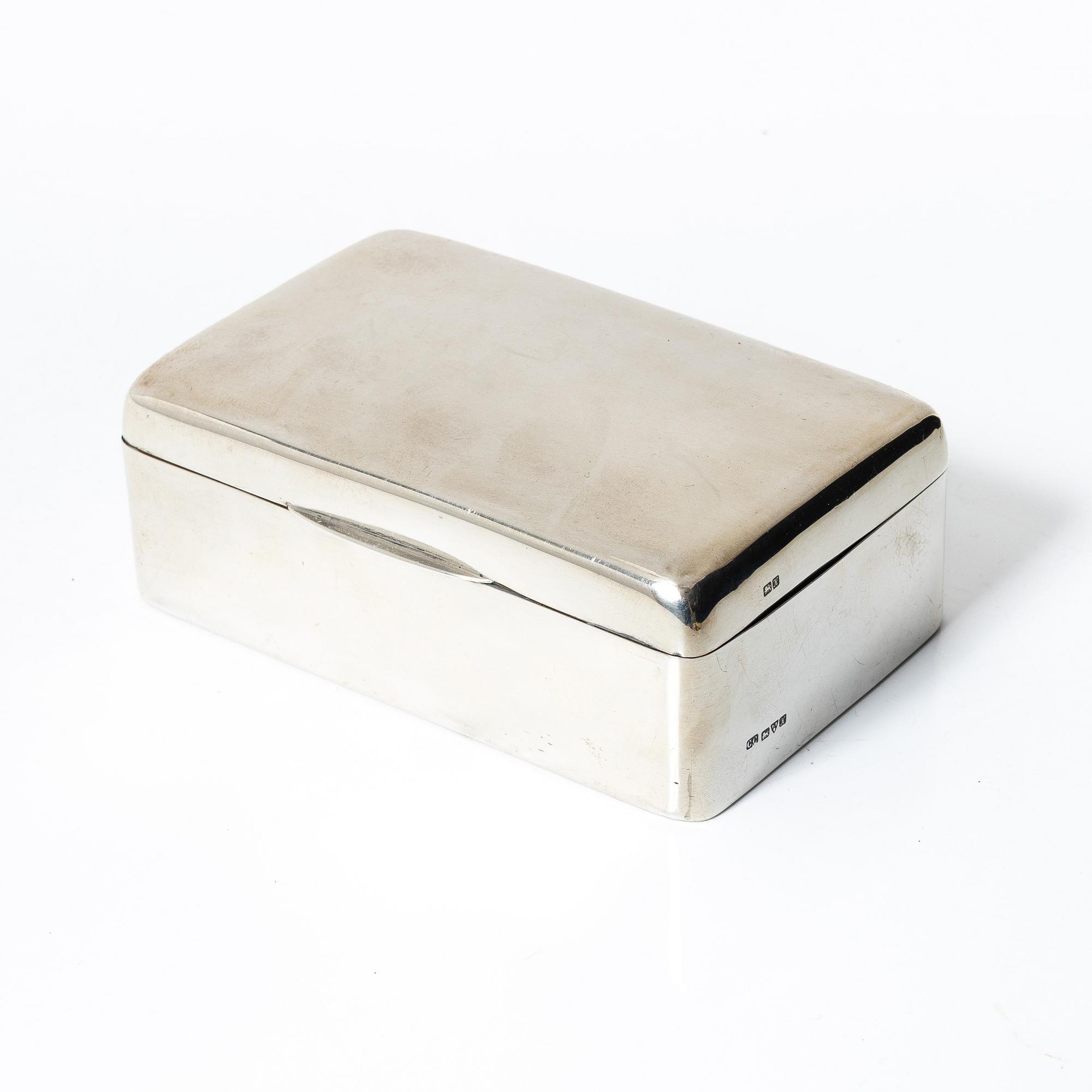 Cigarrskrin, silver, Colen Hewer Cheshire, Chester, England 1910.