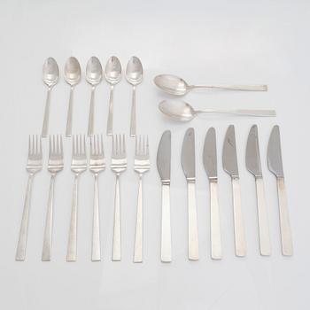 Bertel Gardberg, 19 pieces of 'Birgitta' sterling silver cutlery, Kultateollisuus, Turku 1978-1995.