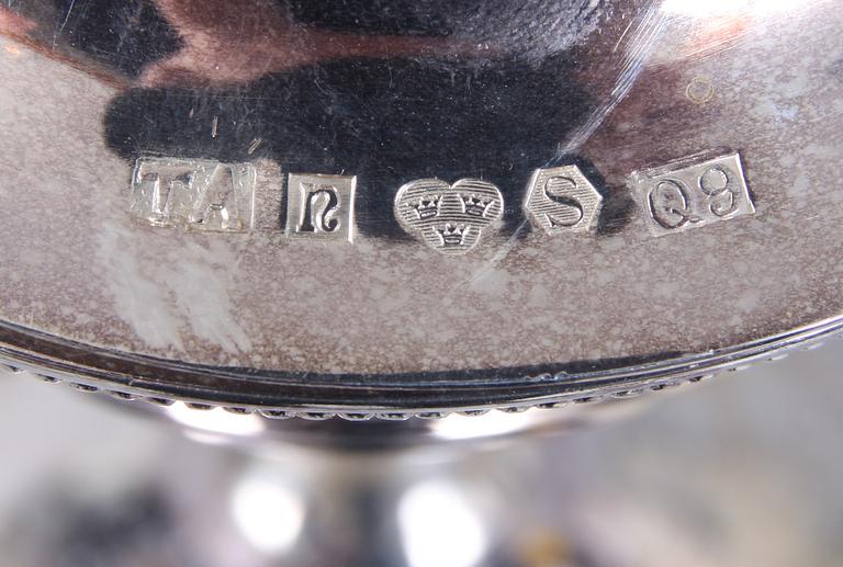 LOCKPOKAL, silver, empirestil, 1966, v ca 440g.