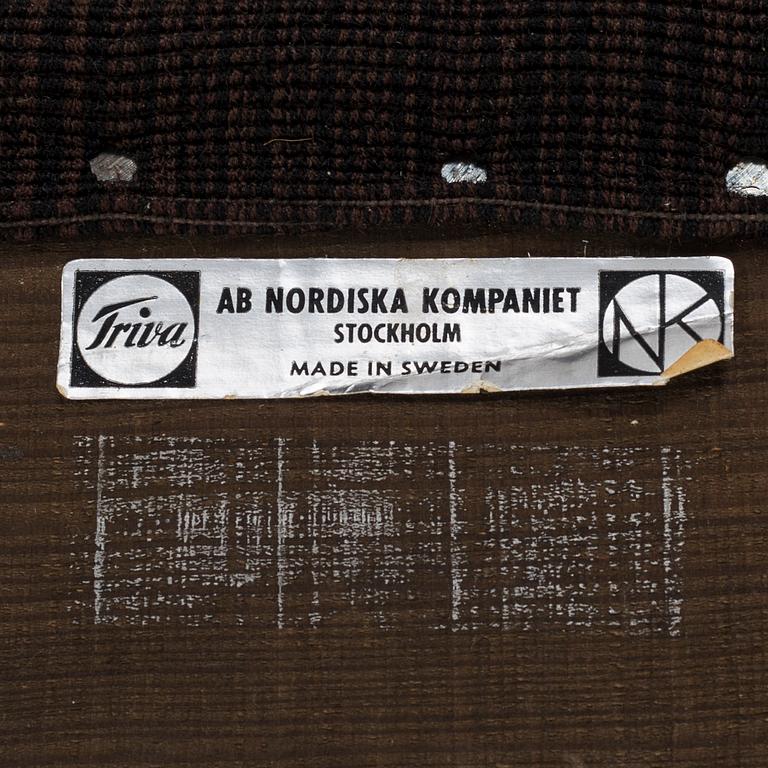 BENGT RUDA, fåtölj, "Domstolsfåtöljen", ur "Triva-serien", Nordiska Kompaniet, 1957.