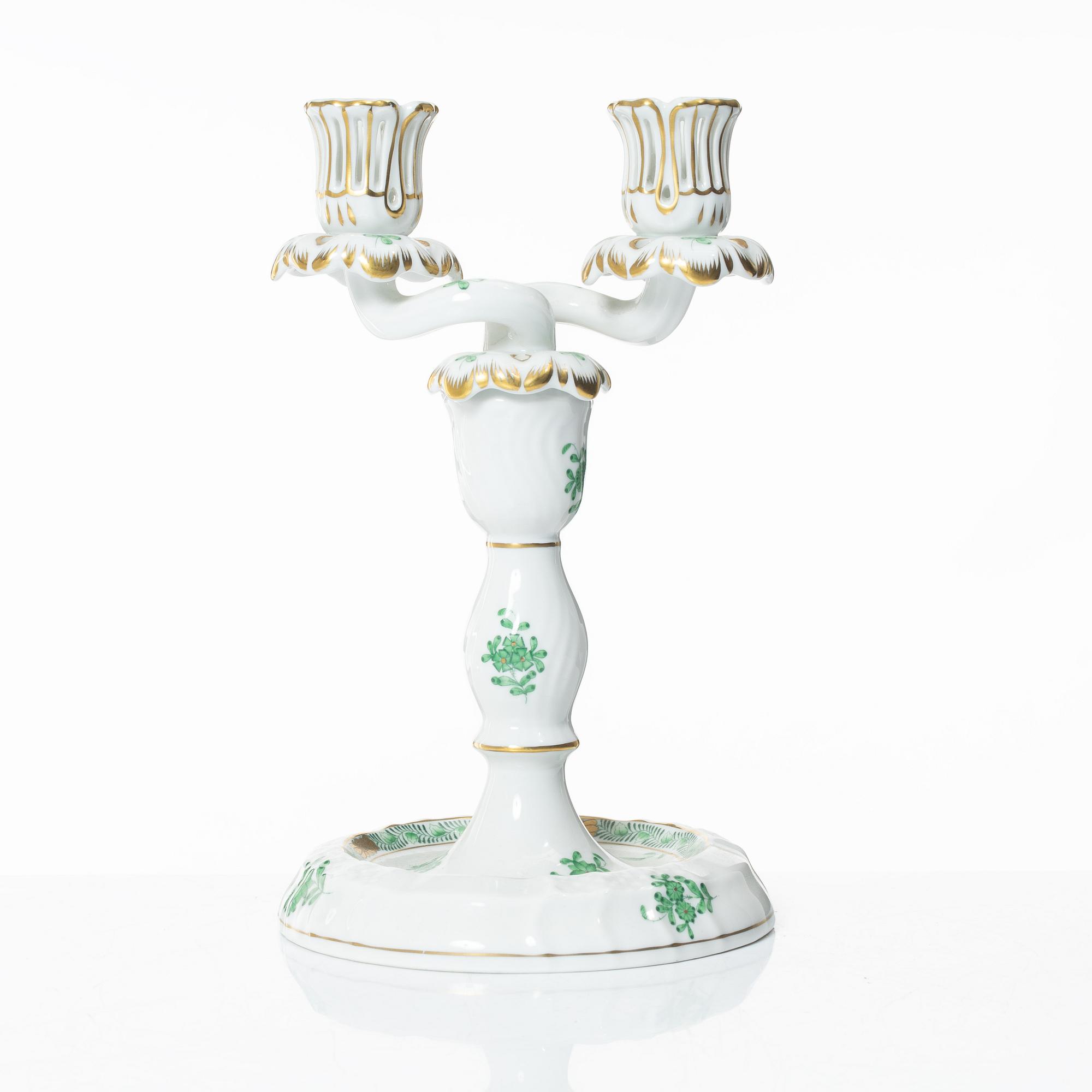 A 42-piece 'Chinese Bouquet' porcelain service and six 'Waldstein rose' coffee cups with saucers, Herend, Hungary.