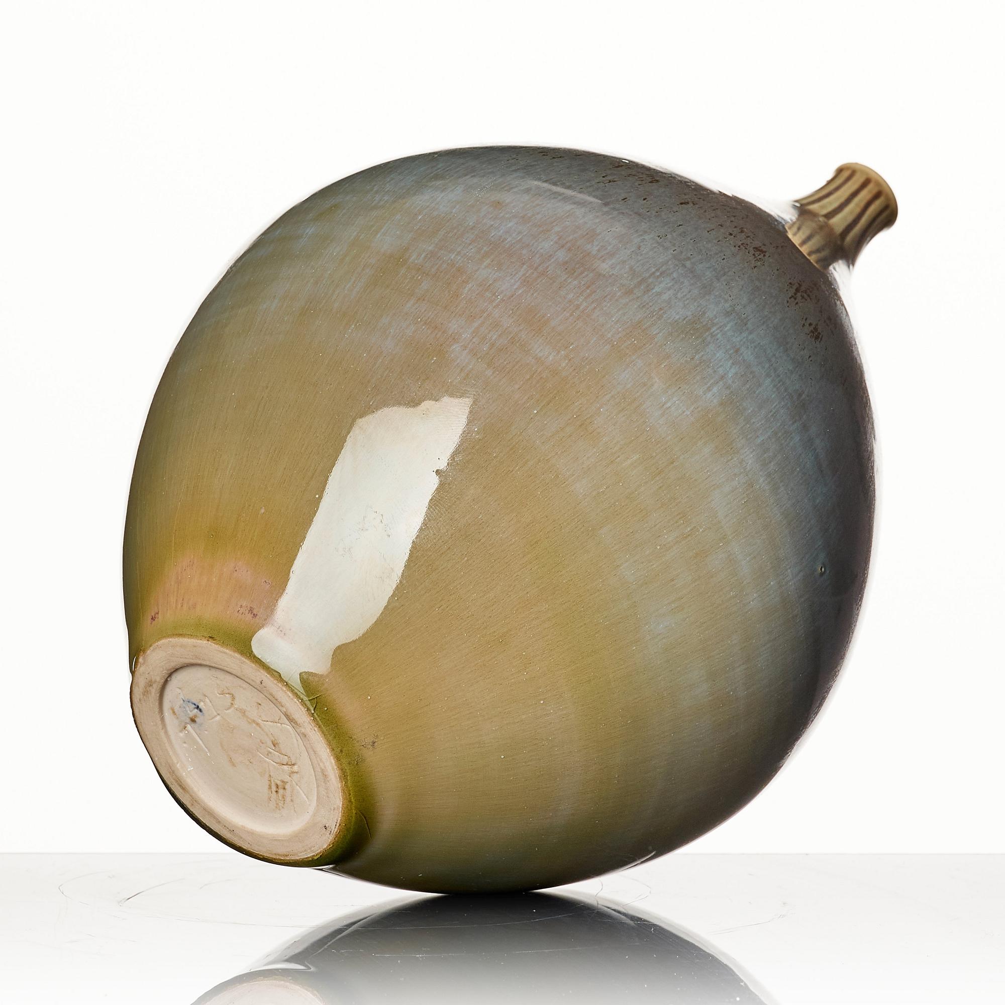 Stig Lindberg, a stoneware vase, Gustavsberg studio, Sweden 1961.