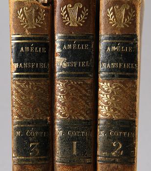 BOK, 3 vol, "Oeuvres Complètes de Mme. Cottin", Amelie Mansfield, Paris, 1818.