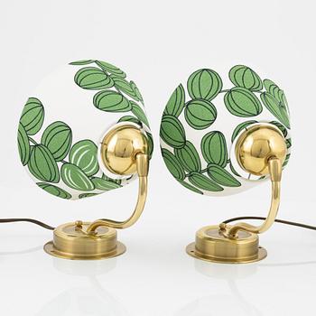 A pair of model 'V17' brass wall lights, EWÅ, 1960's/70's.