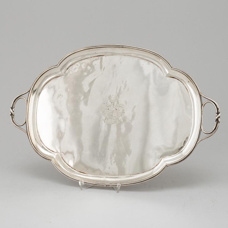 ALEKSEY OSIPOV, a silver tray from Moscow, Russia, 1864.