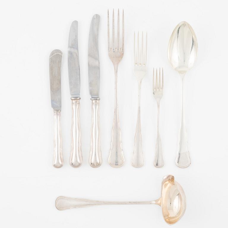 A 34-piece silver cutlery, CG Hallberg and GAB, including Stockholm 1964.