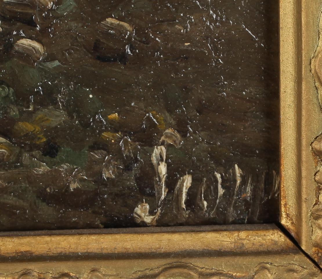 OKÄND KONSTNÄR, olja på duk, signerad, 1800-tal.