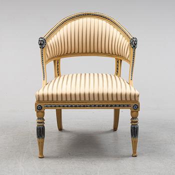 A late gustavian armchair, early 19th century.