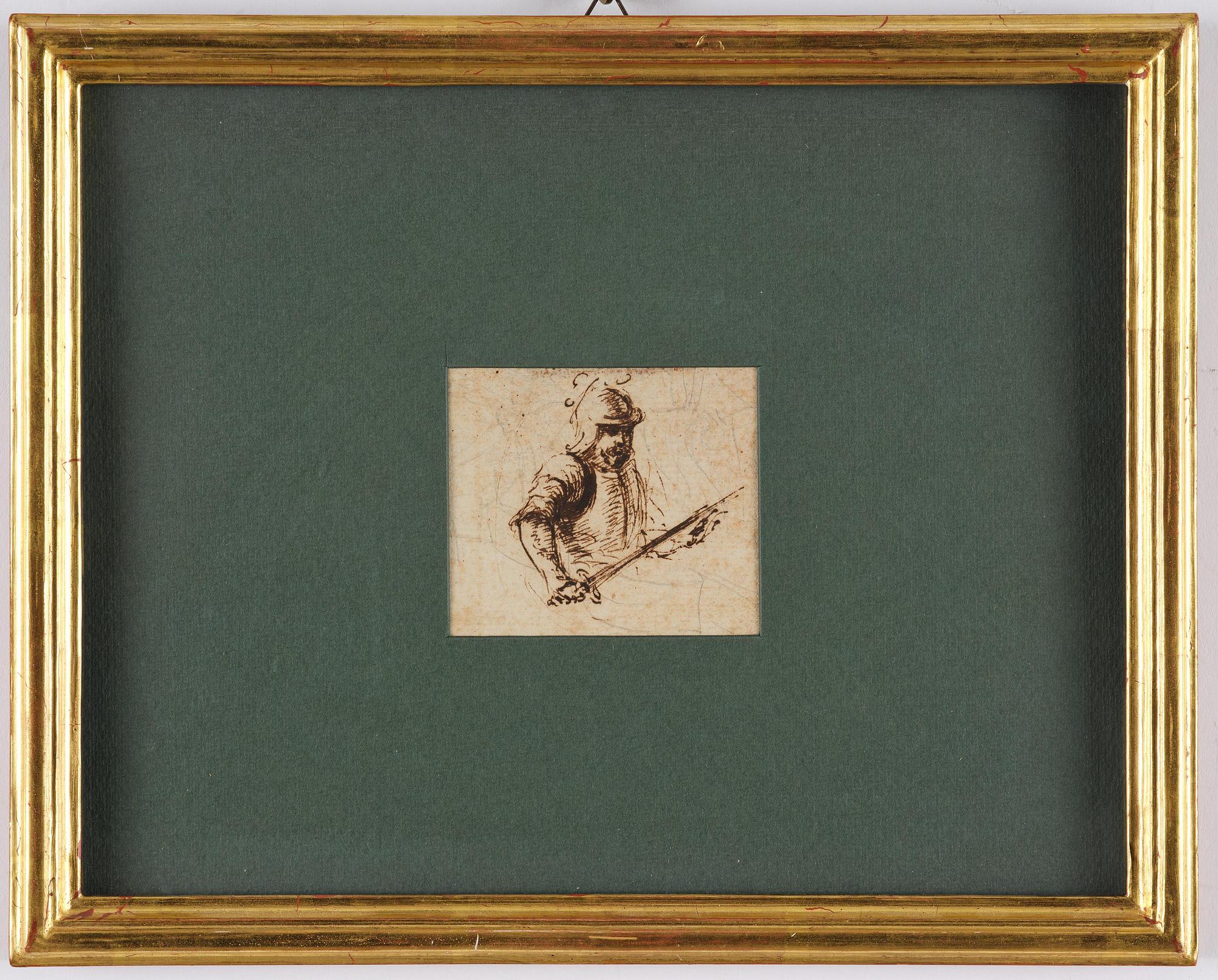 Salvator Rosa, attributed to, Man in armour.