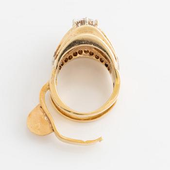 Ring 18K guld med en rund briljantslipad diamant ca 2.00 ct kvalitet ca F/G vvs.