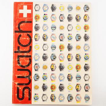 Parti med 21 Swatch-klockor, gummiband och klocklitteratur, "No Reserve".