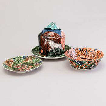 DORRIT VON FIEANDT, 'Hubertus' ceramic tableware, 6 pcs, Pro Arte 1994, Arabia, Finland.