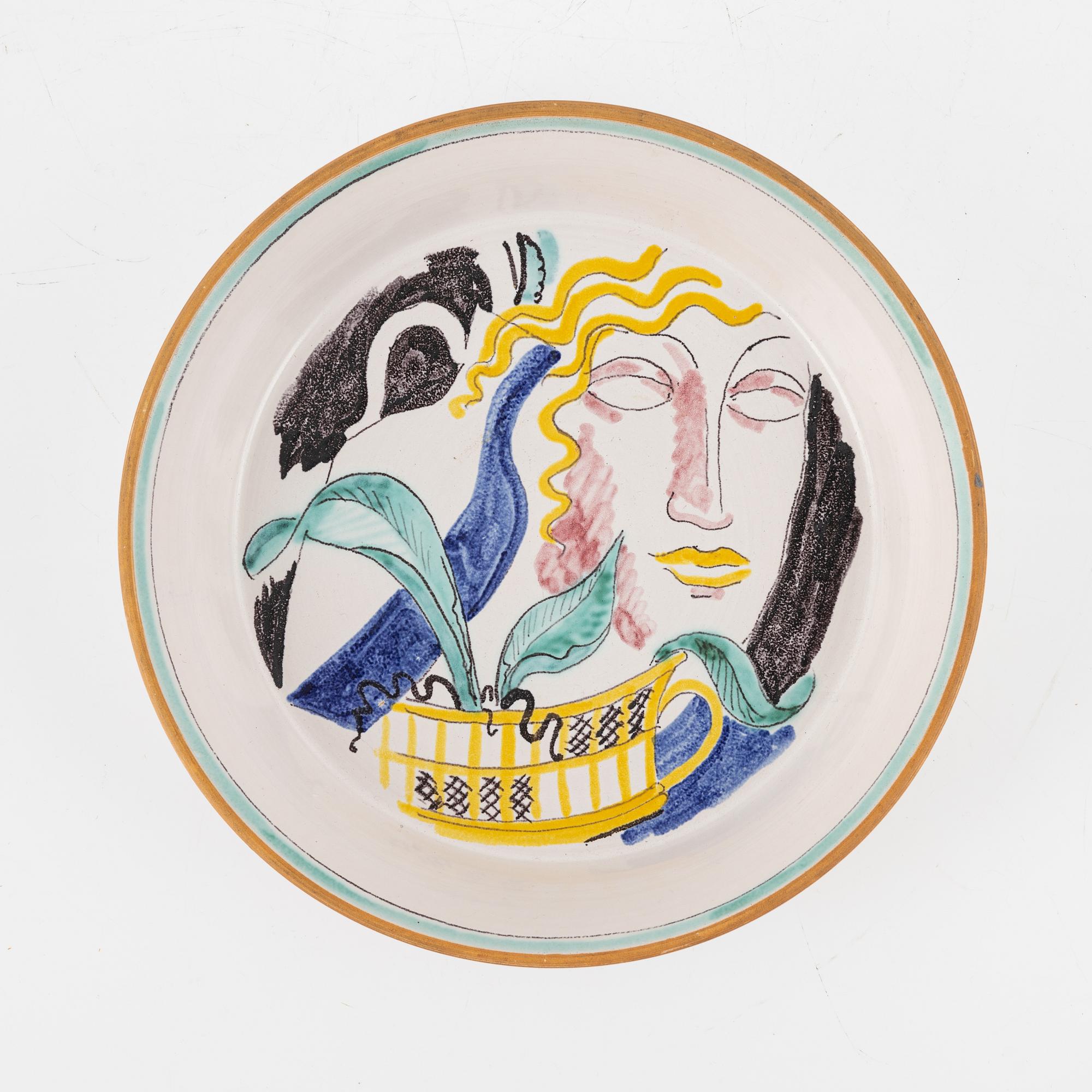 Wilhelm Kåge, a dish, Gustavsbergs studio.