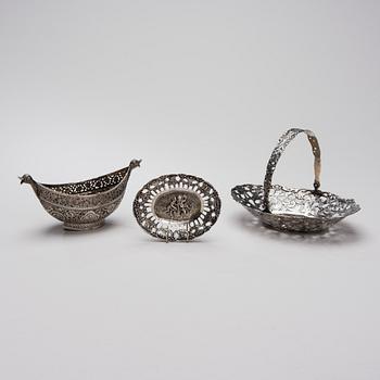 SKÅLAR 3 ST, silver, finska importstämplar. Vikt 329 g.