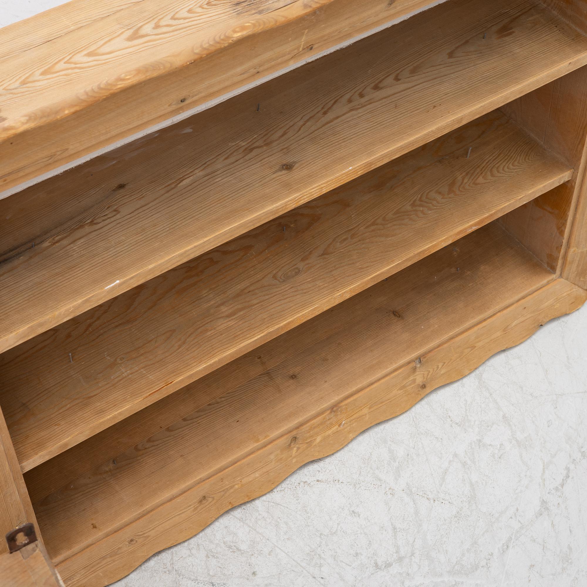 Swedish Modern, a pair of pine wall-mounted shelves, Swedish, 1930s/40s.