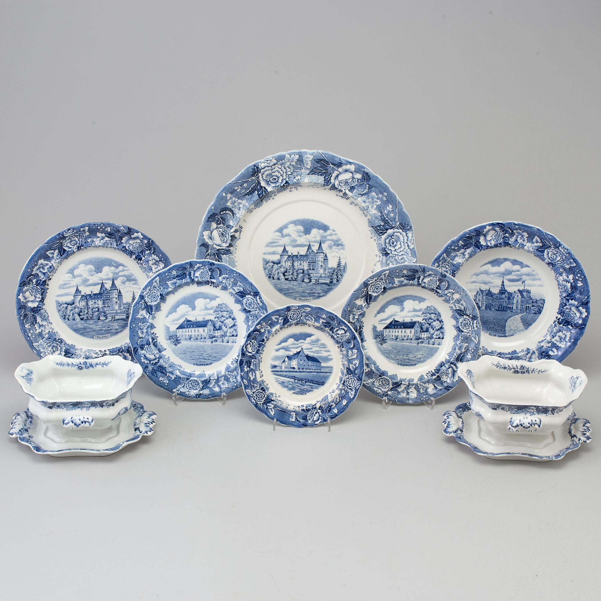 MATSERVIS, flintgods, 140 delar, "Skåne", Rörstrand, tillverkad mellan 1915-1930.