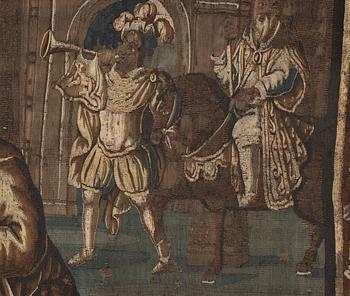 VÄVD TAPET, gobelängteknik. 292 x 406 cm. Flandern 1600-tal.