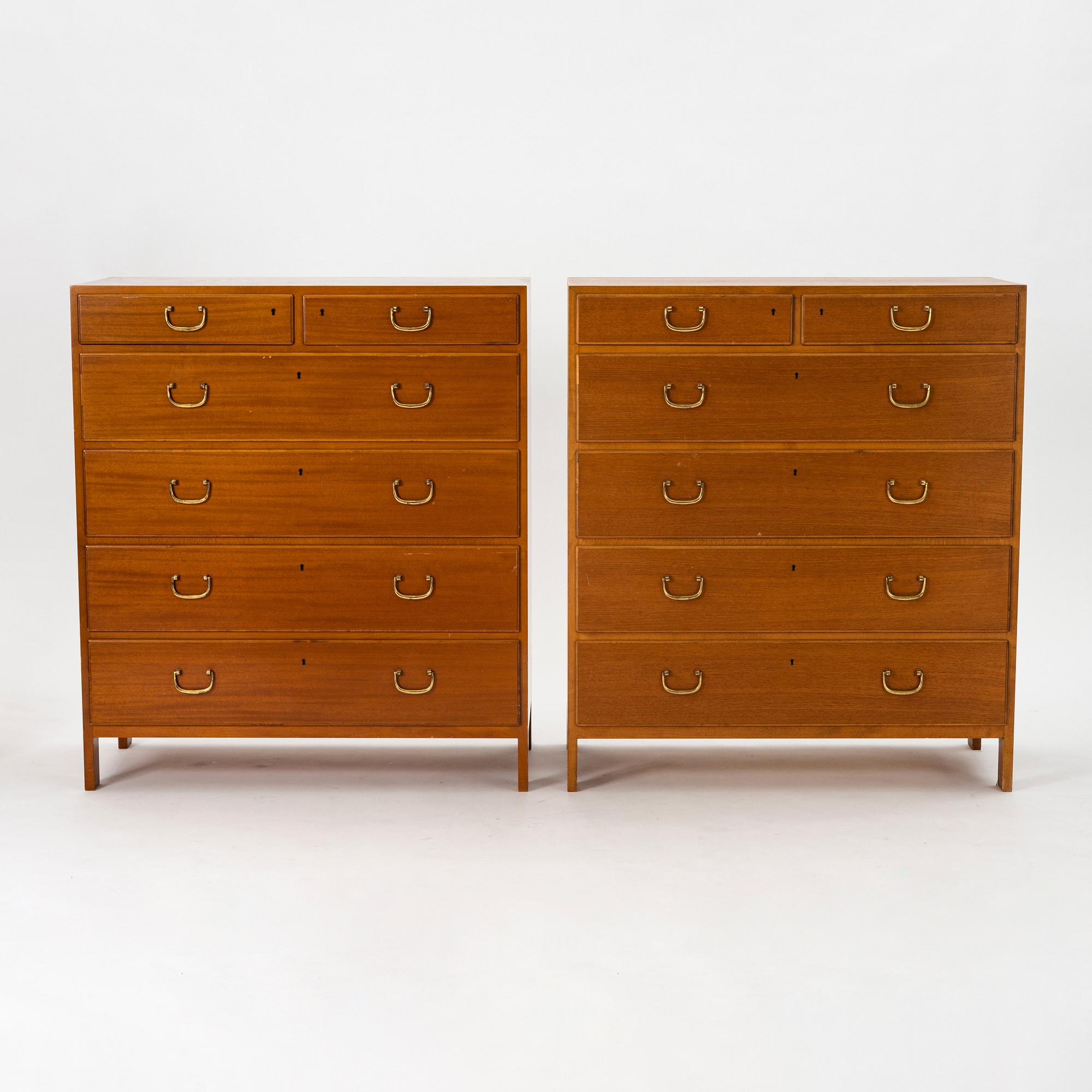 David Rosén, a set of two chest of drawers, the "Futura"-series, Nordiska Kompaniet, 1950s.