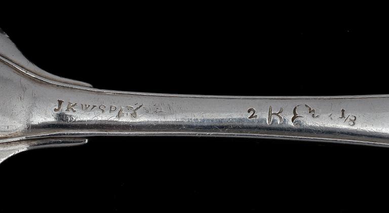 MATSKEDAR, 3 st, silver, bl a E Holmberg, Lund 1803. Tot ca 200 g.