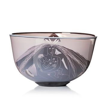 2. Ann Wolff, 'Jungfrau Zart', an etched and engraved glass bowl, Stenhytta Glasstudio, Transjö, Sweden 1979-83.