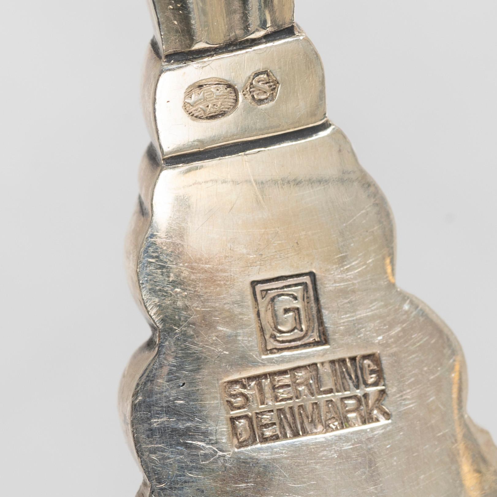 Johan Rohde, Silver cutlery, 'Acorn', Georg Jensen, Denmark (6 pcs).