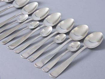 BESTICKSERVIS, 47 delar, silver, "Rosenholm".